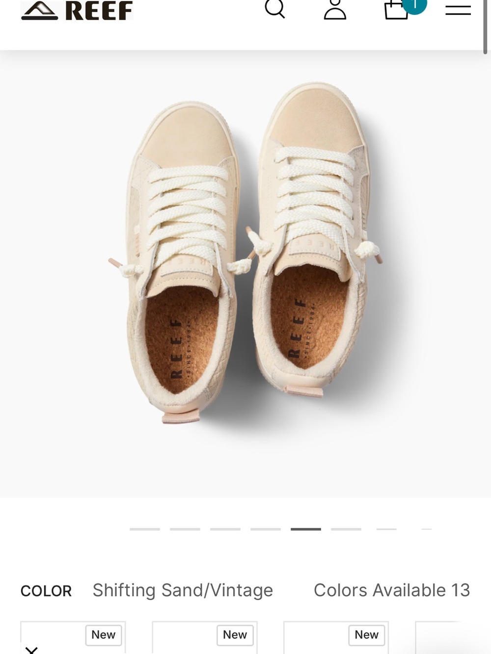 NWOT REEF SUMMER SNEAKERS - Picture 5 of 9